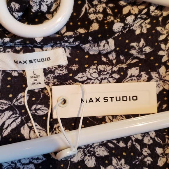 NWT Max Studio Ruffle wrap dress size large - Picture 10 of 15